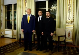 Зеленский Парижда Трамп ва Макрон билан учрашди фото