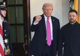 Вашингтондаги Оқ уйда АҚШ президенти Доналд Трамп ва