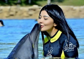 Делфин ажойиб жонивор! У билан суратга тушишга