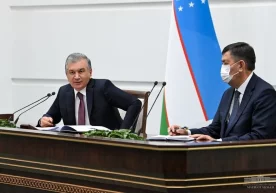 Фото: Президент матбуот хизмати Самарқанд шаҳрида