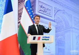 Франция президенти Эммануэл Макрон Самарқанд шаҳрида бўлиб