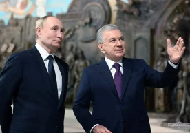 Россия президенти Владимир Путин Тошкент шаҳрига келгач,