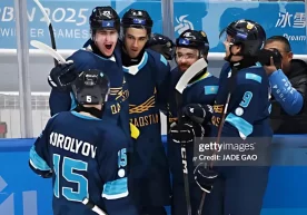 The Kazakh national hockey team, which included 4 Humo
