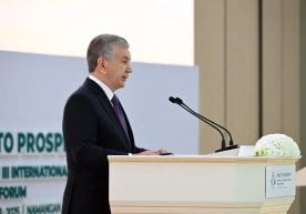 Президент Шавкат Мирзиёев Наманган шаҳрида ўтказилаётган
