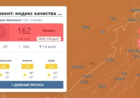 13 октябрь куни соат 09:00 да Тошкент шаҳрида ҳаводаги