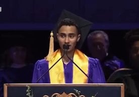 Nyu-York universiteti talabasi Logan Rozos bitiruv