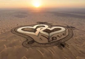 Dubay yaqinidagi Al Qudra cho‘lida Sevgi ko‘li (Love