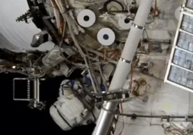 Cosmonauts Sergey Kud-Sverchkov and Sergey Mikaev of the