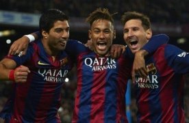 2015 yilda Messi, Neymar va Suares kuchli beshlikdagi istalgan klubdan ko‘proq gol urishgan фото