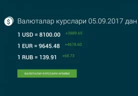 Аввалроқ, Ўзбекистонда АҚШ долларининг сўмга нисбатан