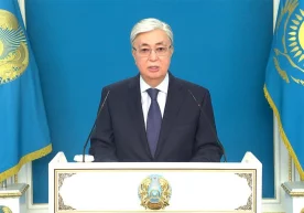 Foto: Efirdan kadr Qozog‘iston prezidenti Qosim-Jo‘mart