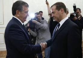 Россия бош вазири Дмитрий Медведев Шавкат Мирзиёевни