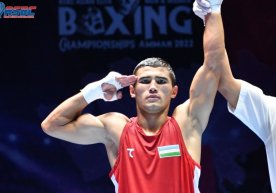 Boks. Ruslan Abdullayev finalda texnik g‘alabani qo‘lga kiritib, Osiyo chempioniga aylandi фото