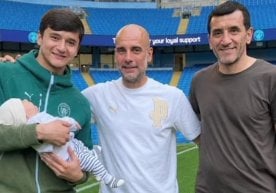 Der usbekische Fußballspieler Abdukodir Khusanov nahm mit
