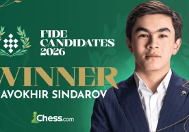 O‘zbekiston shaxmati yulduzi Javohir Sindarov navbatdagi