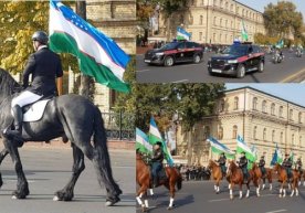 Кеча Тошкентда Ўзбекистон Республикаси Давлат байроғи