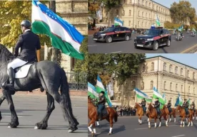 Кеча Тошкентда Ўзбекистон Республикаси Давлат байроғи