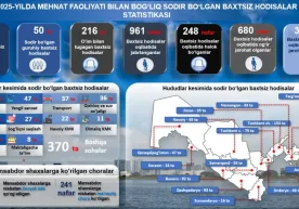 2025-йил давомида Ўзбекистонда иш жойларида юз берган