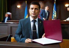 Украина президентлиги учун сайловларда ғолиб бўлган шоумен