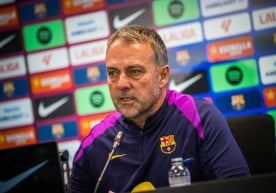 Barcelona head coach Hansi Flick shared his emotions after
