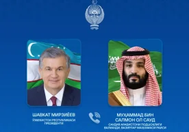 Ўзбекистон президенти Шавкат Мирзиёев ва Саудия Арабистони
