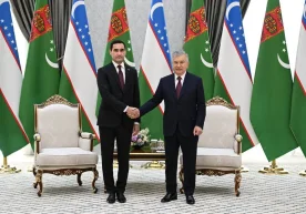 Ўзбекистон президенти Шавкат Мирзиёев ва Туркманистон