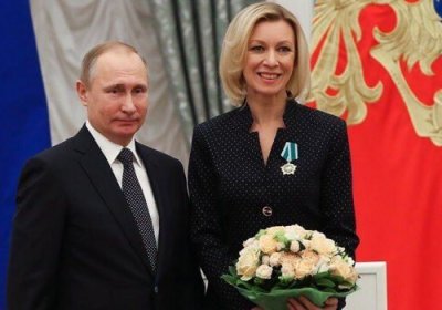 Putin Mariya Zaxarovani orden bilan taqdirladi фото