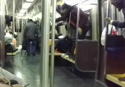 Metro vagoniga chiqib olgan kalamush yo‘lovchilarni dahshatga soldi (Video) фото