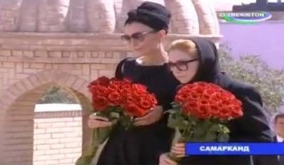 Tatyana Karimova hamda Lola Karimova-Tillaeva ilk bor Prezident Islom Karimovning qabrini ziyorat qilishdi (Video) фото