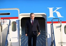 Shavkat Mirziyoyev Qozog‘istonga yetib bordi фото