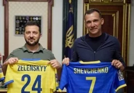 Владимир Зеленский фармони билан Украина терма жамоаси