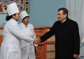 Ўзбекистон Президенти Шавкат Мирзиёев Нукус шаҳрида