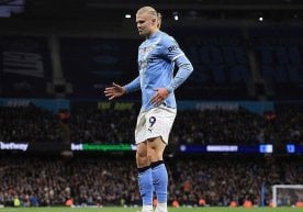 "Manchester Siti" striker Erling Haaland