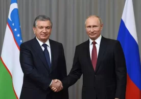 Moskvada Kremlda Shavkat Mirziyoyev va Vladimir Putin