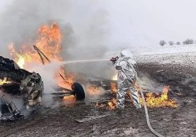 Qozog‘istonda vertolyot qulashi oqibatida bir kishi halok bo‘ldi фото