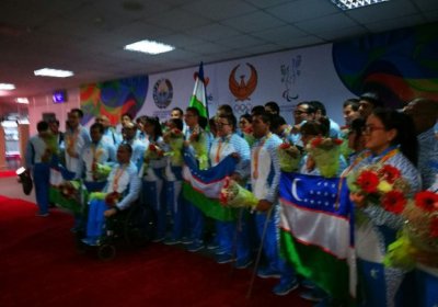 O‘zbekistonlik paralimpiyachilar Toshkentga etib kelishdi фото