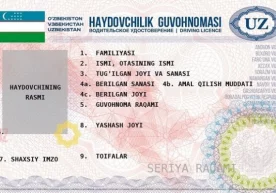 Эски ҳайдовчилик гувоҳномаси қандай қилиб янгисига