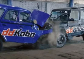Фото: YouTube «УАЗ Хантер» ва Mercedes-Benz «Гелендваген»