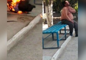 Hokimiyat binosi yonida oʻziga oʻt qoʻygan tadbirkor Prezidentga murojaat qildi (video) фото