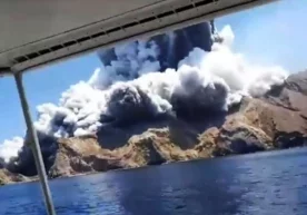 Янги Зеландиянинг Уайт-Айленд оролида вулқон отилиши