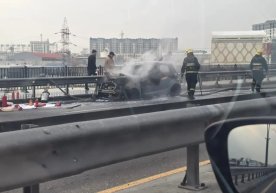 Тошкент шаҳрида “Спарк” русумли автомашинада ёнғин чиқди.