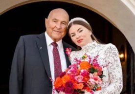 81 yoshli germaniyalik millioner 26 yoshli rossiyalik qizga uylandi фото