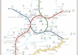 Тошкент метрополитени йўналишларининг янгиланган схемаси