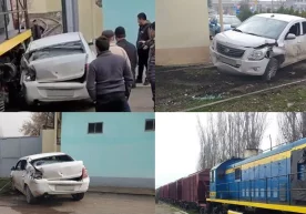 Toshkentda «Kobalt» teplovoz bilan to‘qnashdi фото