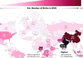БМТ маълумотларига кўра, 2025 йил учун дунё аҳолисининг