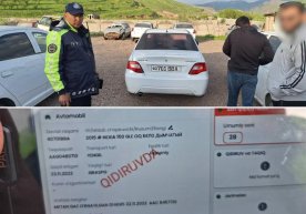 Jarimalardan 100 mln so‘m qarzi bor avtomobil Qamchiq dovonida ushlandi фото