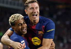El delantero del Barcelona, Robert Lewandowski, ha