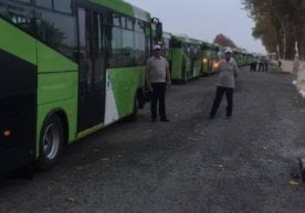 Янги автобуслар Самарқанддан Тошкентга қараб йўлга чиқди фото
