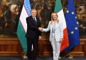 Shavkat Mirziyoyev Italiya bosh vaziri Jorja Meloni bilan uchrashdi (foto) фото