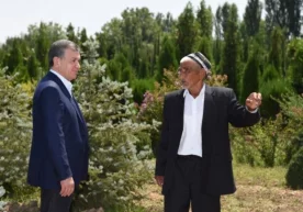 Давлатимиз раҳбари Паркент тумани Гулистон маҳалласида